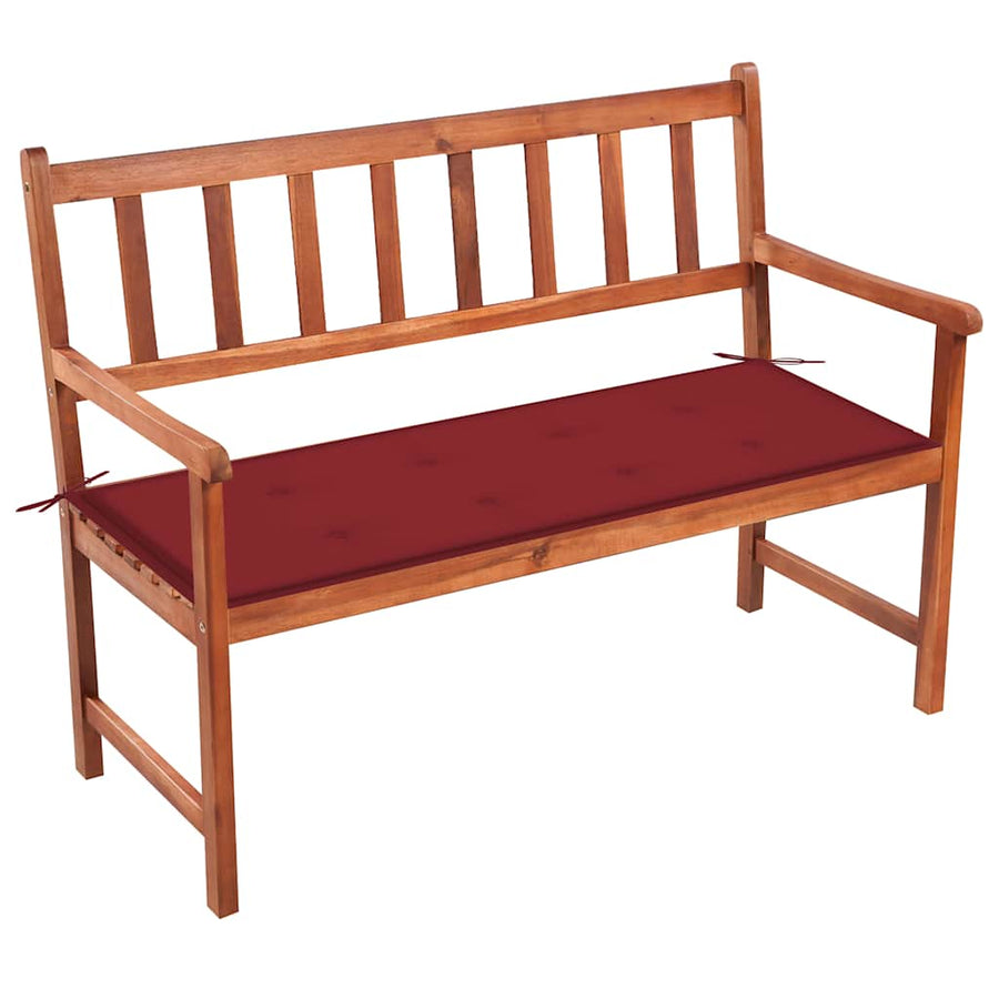 Tuinbank Met Kussen 120 Cm Massief Acaciahout 120 x 50 x 4 cm