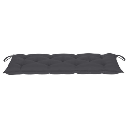 Tuinbank Met Kussen 120 Cm Massief Acaciahout 120 x 50 x 7 cm Antraciet