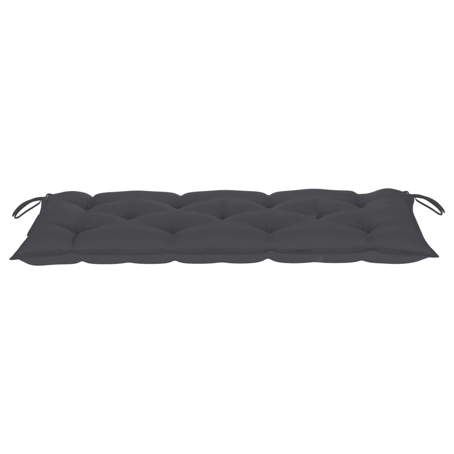 Tuinbank Met Kussen 120 Cm Massief Acaciahout 120 x 50 x 7 cm Antraciet