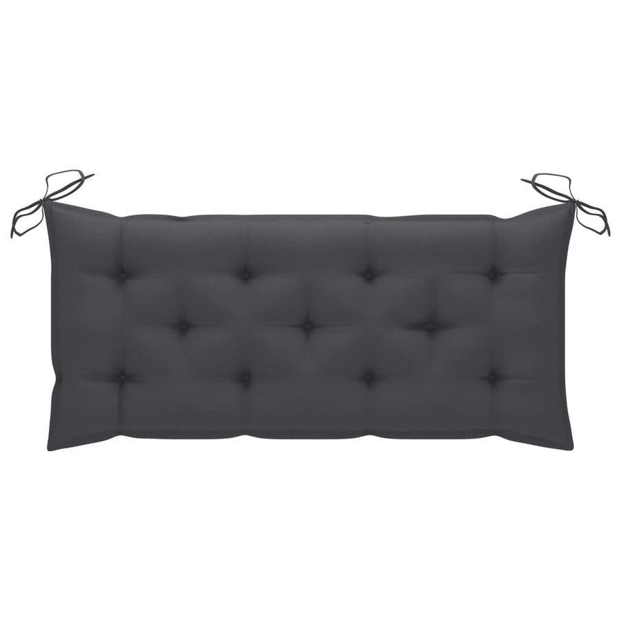 Tuinbank Met Kussen 120 Cm Massief Acaciahout 120 x 50 x 7 cm Antraciet