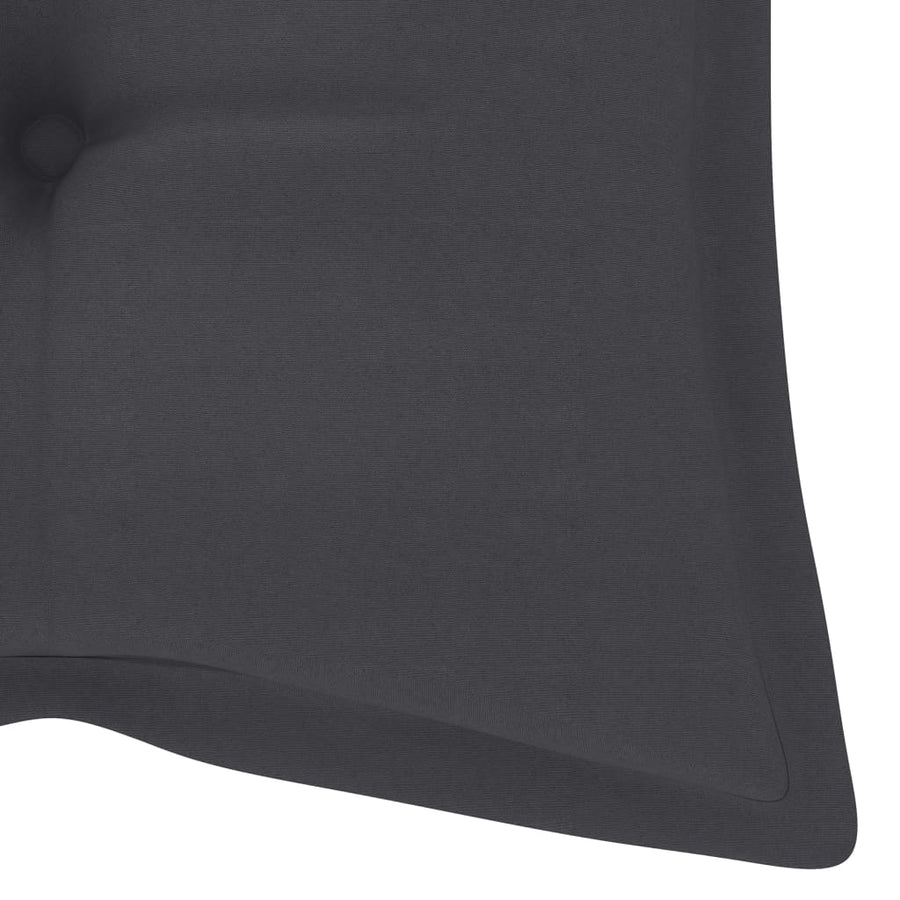 Tuinbank Met Kussen 120 Cm Massief Acaciahout 120 x 50 x 7 cm Antraciet