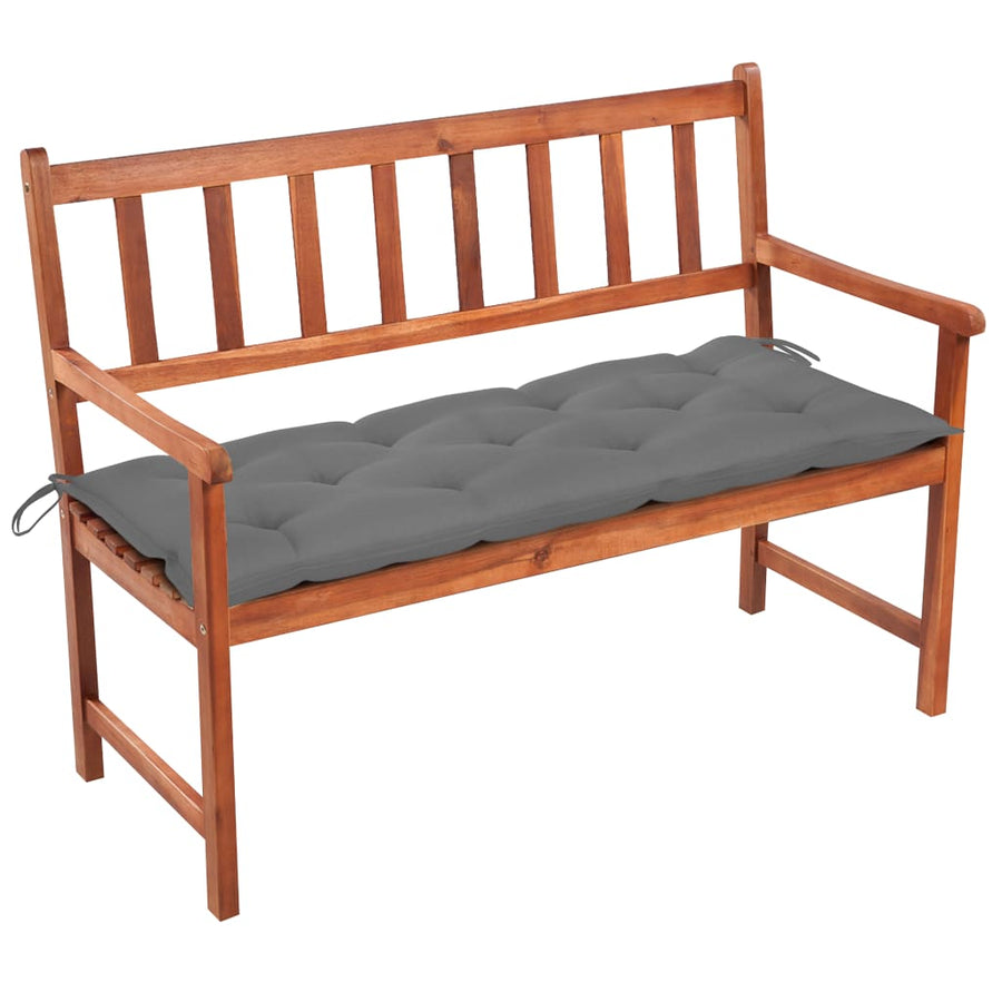 Tuinbank Met Kussen 120 Cm Massief Acaciahout 120 x 50 x 7 cm Grijs
