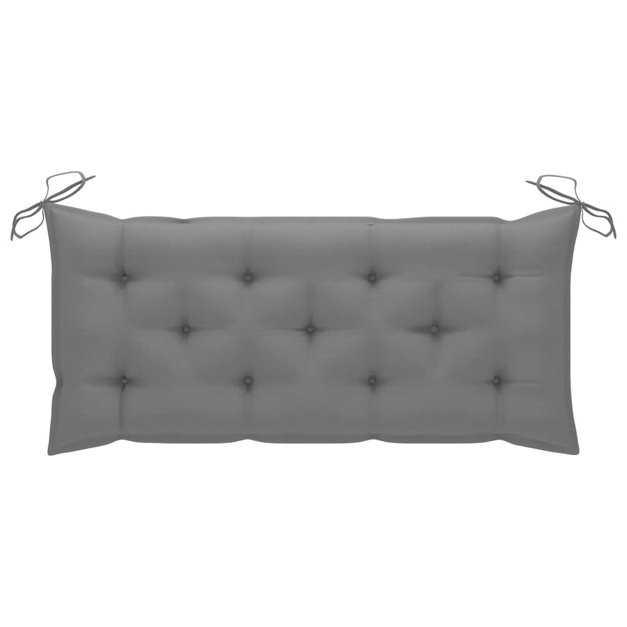 Tuinbank Met Kussen 120 Cm Massief Acaciahout 120 x 50 x 7 cm Grijs
