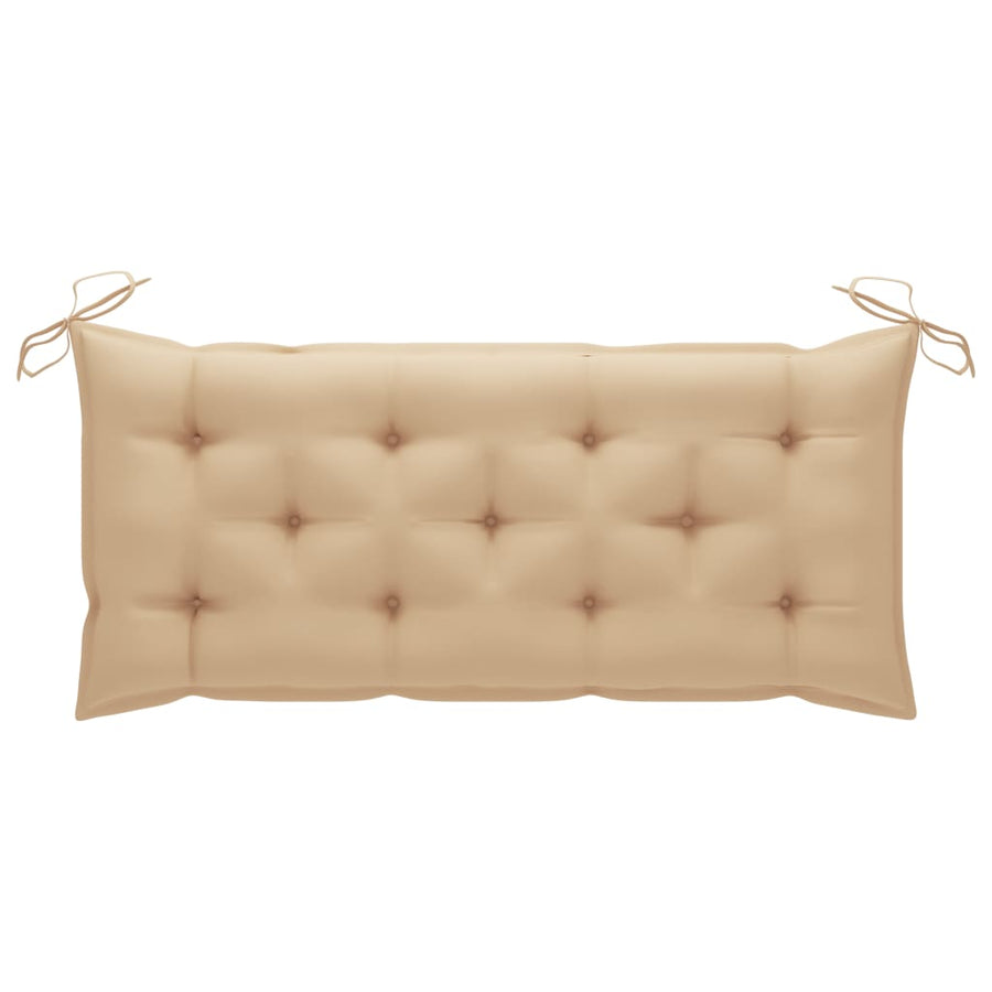 Tuinbank Met Kussen 120 Cm Massief Acaciahout 120 x 50 x 7 cm Beige