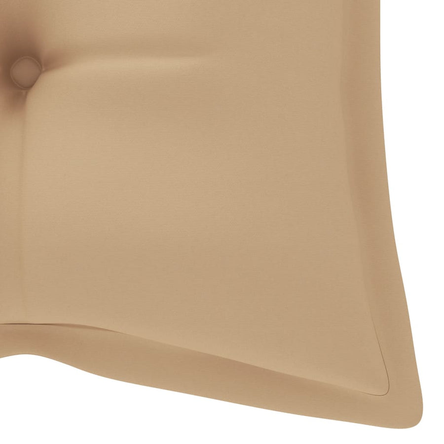 Tuinbank Met Kussen 120 Cm Massief Acaciahout 120 x 50 x 7 cm Beige