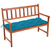 Garden bench with cushion 120 cm solid acacia wood