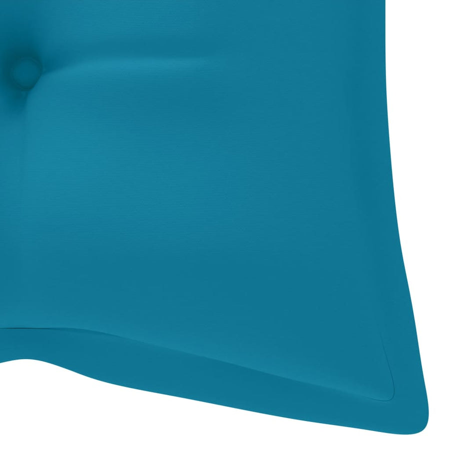 Tuinbank Met Kussen 120 Cm Massief Acaciahout 120 x 50 x 7 cm lichtblauw