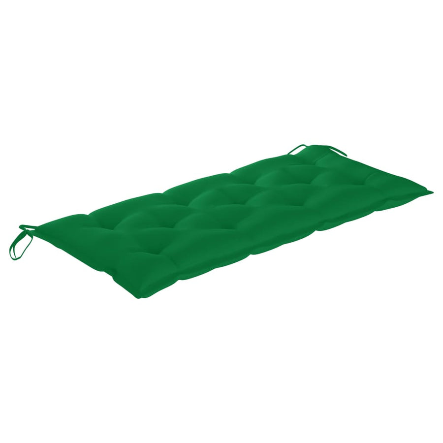 Tuinbank Met Kussen 120 Cm Massief Acaciahout 120 x 50 x 7 cm Groen