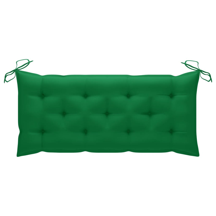 Tuinbank Met Kussen 120 Cm Massief Acaciahout 120 x 50 x 7 cm Groen