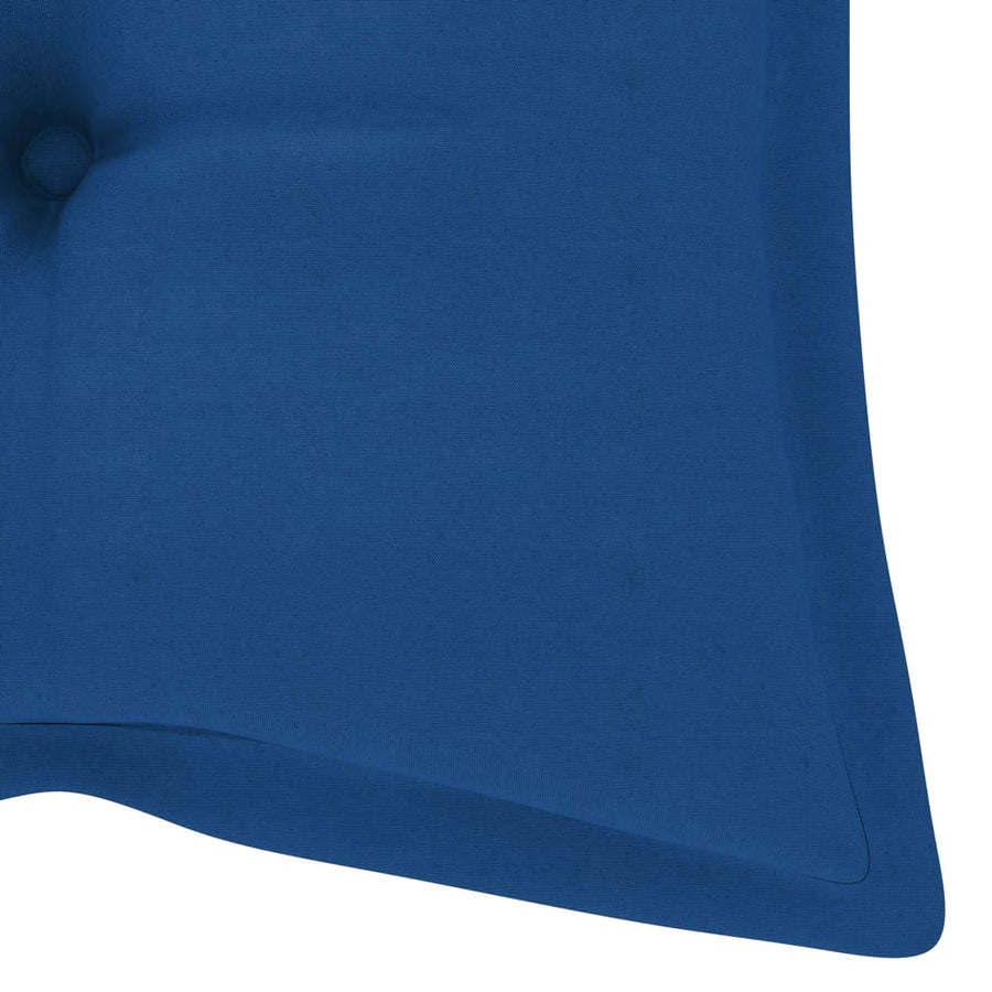 Tuinbank Met Kussen 120 Cm Massief Acaciahout 120 x 50 x 7 cm Blauw