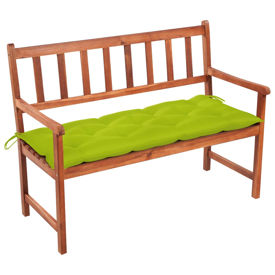 Tuinbank Met Kussen 120 Cm Massief Acaciahout 120 x 50 x 7 cm Heldergroen