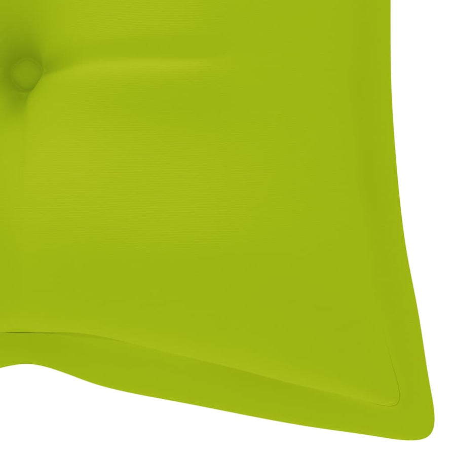 Tuinbank Met Kussen 120 Cm Massief Acaciahout 120 x 50 x 7 cm Heldergroen