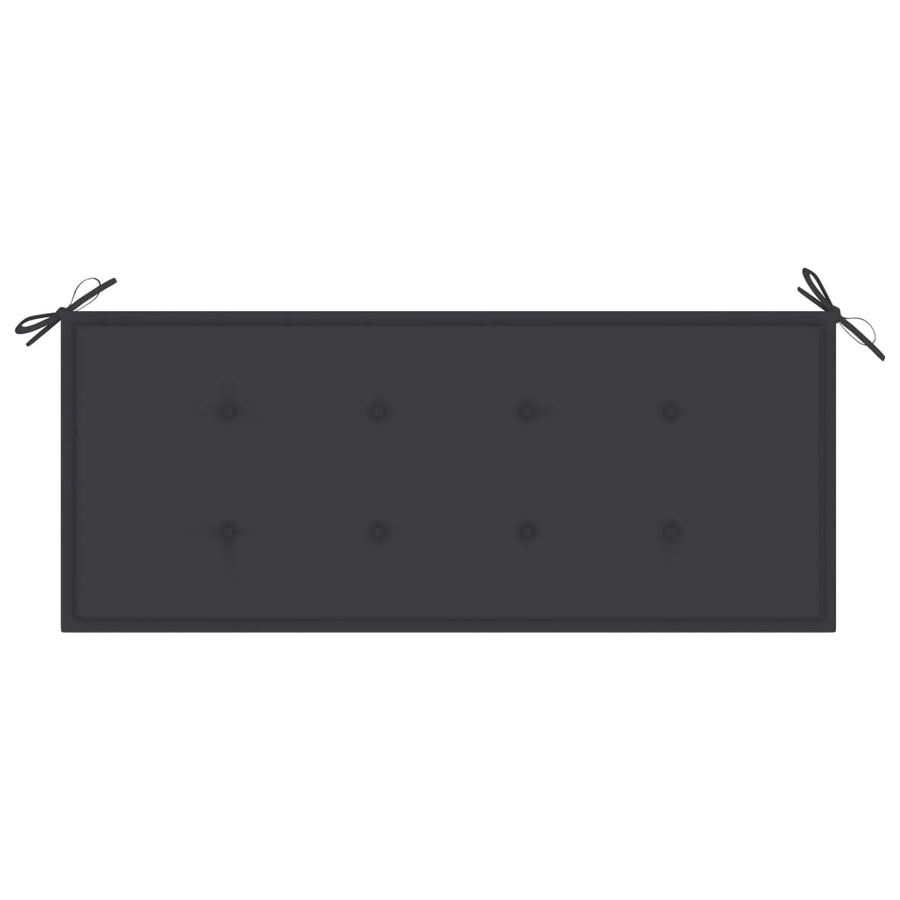 Tuinbank Inklapbaar Met Kussen 8 Cm Bamboe 120 x 50 x 4 cm Antraciet