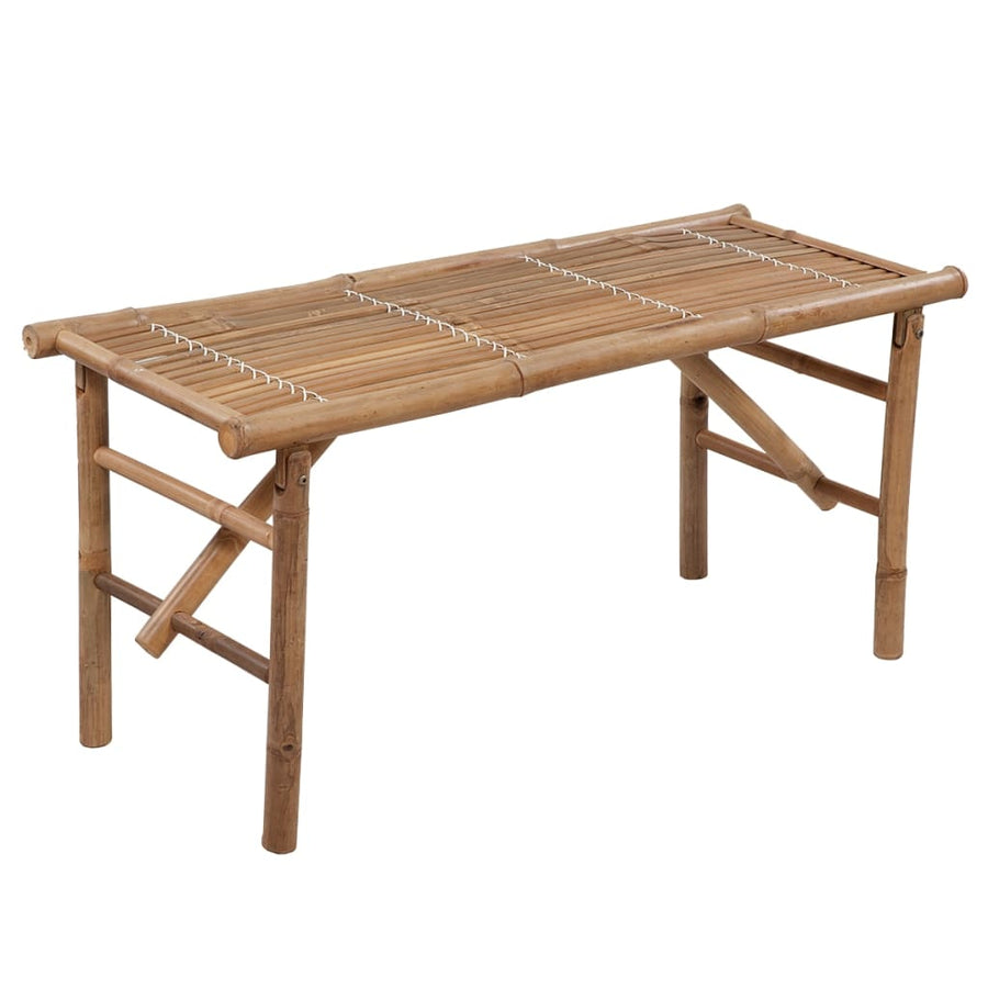 Tuinbank Inklapbaar Met Kussen 8 Cm Bamboe 120 x 50 x 3 cm Grijs