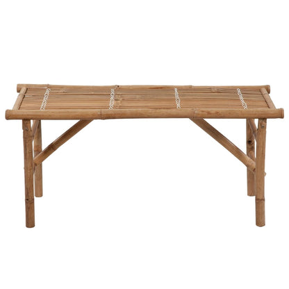 Tuinbank Inklapbaar Met Kussen 8 Cm Bamboe 120 x 50 x 4 cm Crème