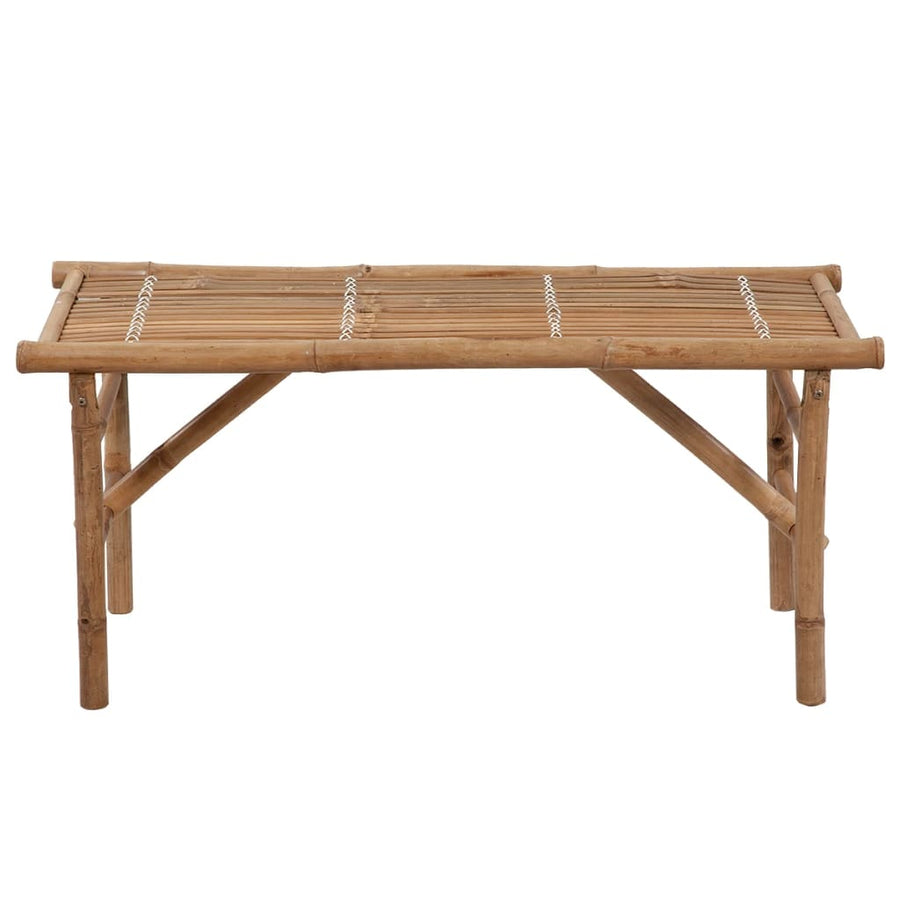 Tuinbank Inklapbaar Met Kussen 8 Cm Bamboe 120 x 50 x 4 cm Crème