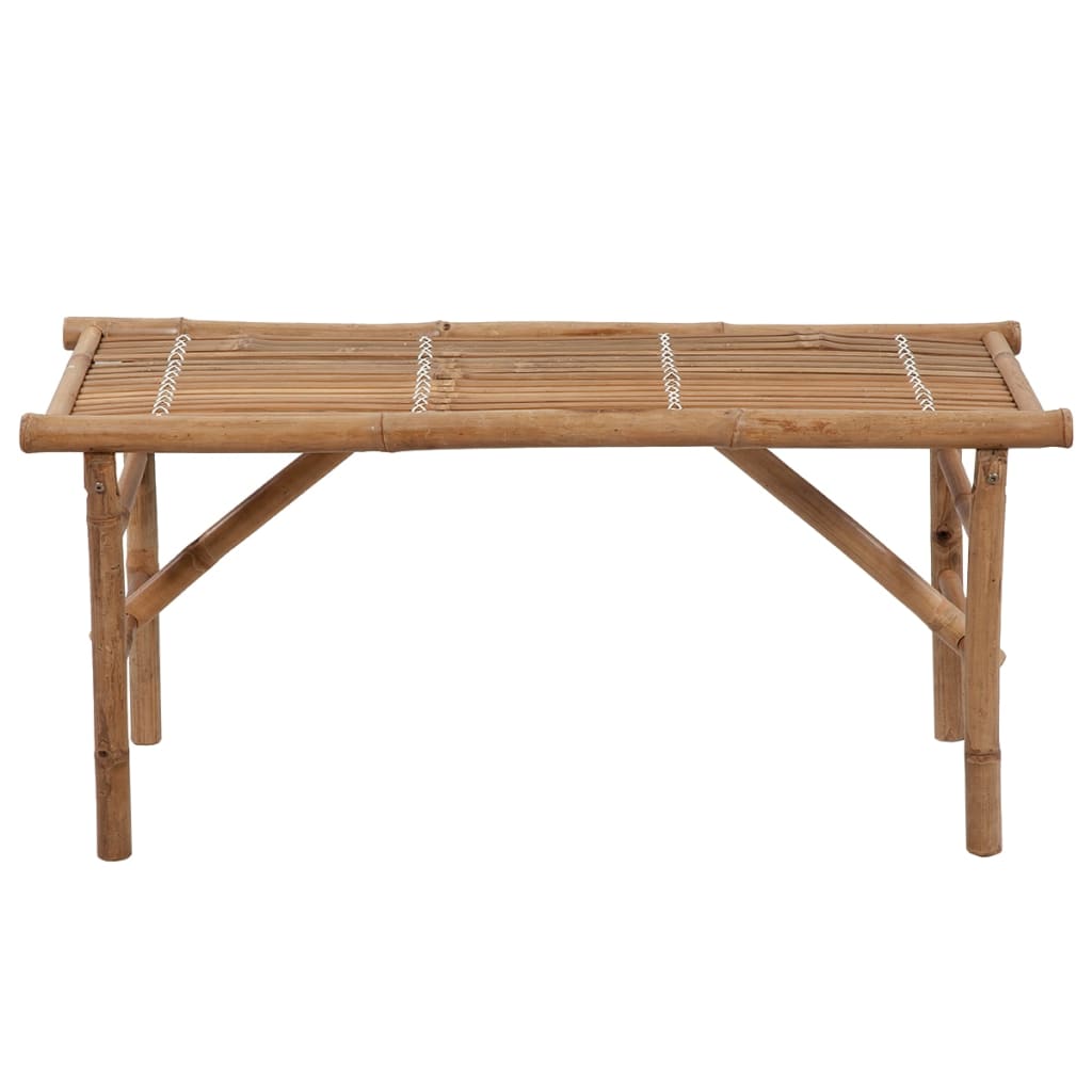 Tuinbank Inklapbaar Met Kussen 8 Cm Bamboe 120 x 50 x 4 cm Beige