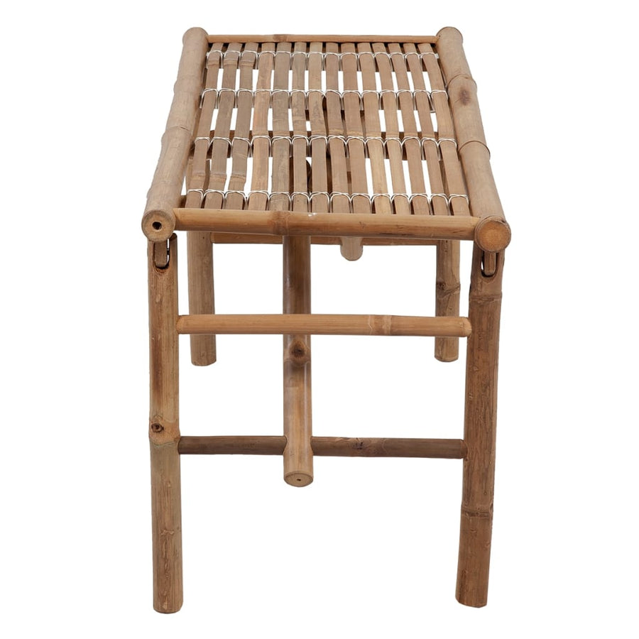 Tuinbank Inklapbaar Met Kussen 8 Cm Bamboe 120 x 50 x 4 cm Taupe