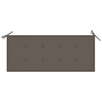 Tuinbank Inklapbaar Met Kussen 8 Cm Bamboe 120 x 50 x 4 cm Taupe