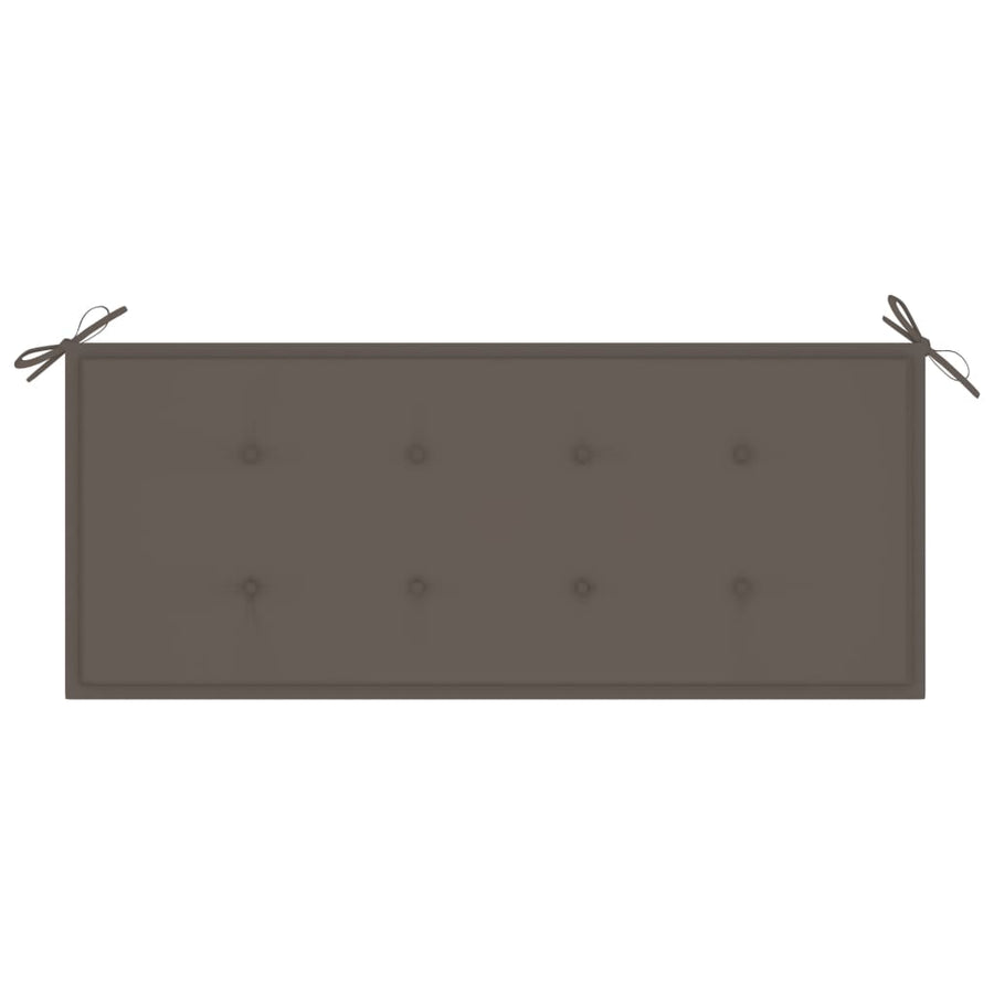Tuinbank Inklapbaar Met Kussen 8 Cm Bamboe 120 x 50 x 4 cm Taupe