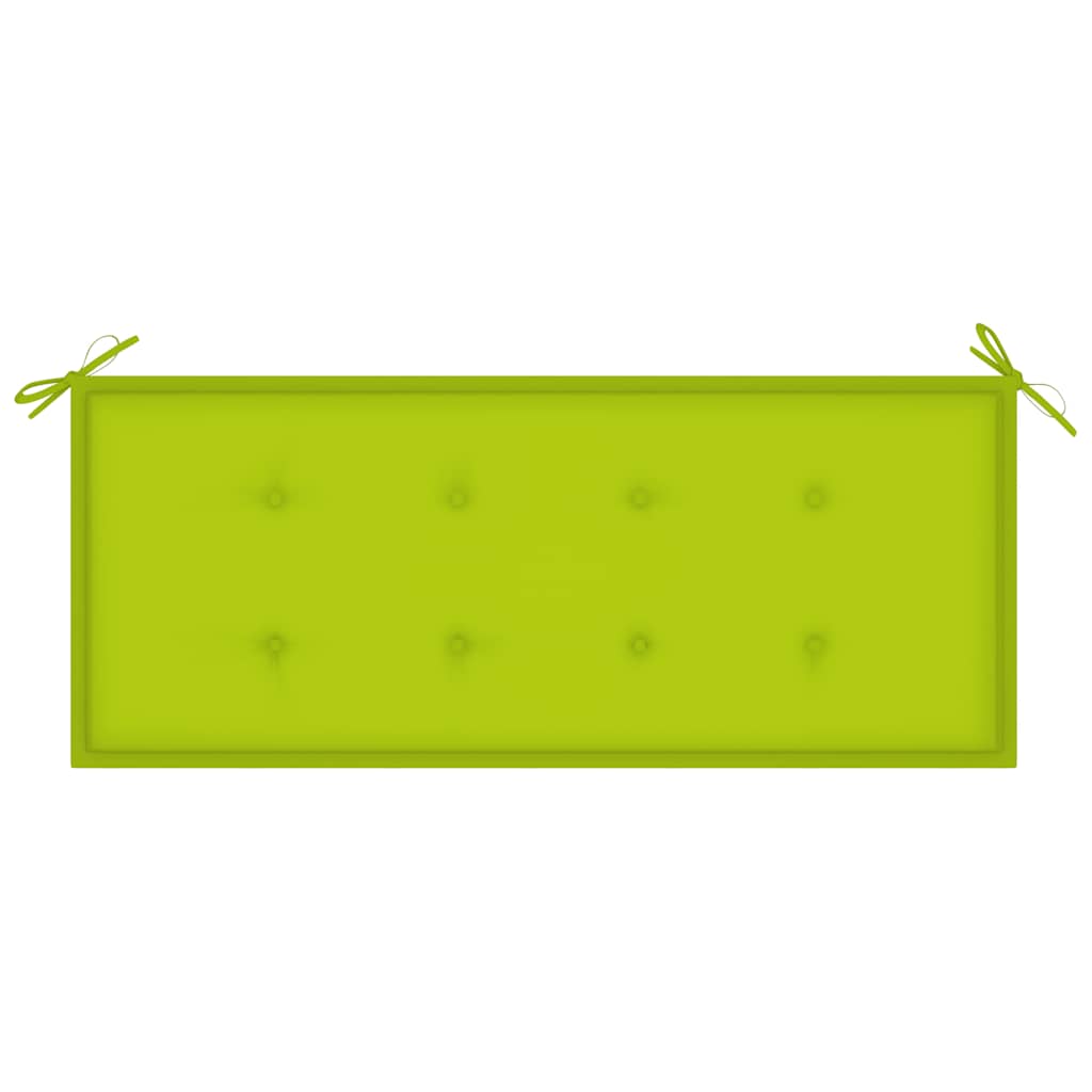 Tuinbank Inklapbaar Met Kussen 118 Cm Bamboe Heldergroen 120 x 50 x 4 cm