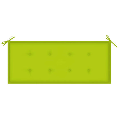Tuinbank Inklapbaar Met Kussen 118 Cm Bamboe Heldergroen 120 x 50 x 4 cm