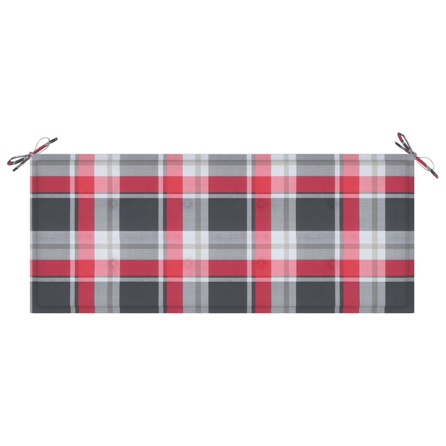 Tuinbank Inklapbaar Met Kussen 118 Cm Bamboe 120 x 50 x 4 cm