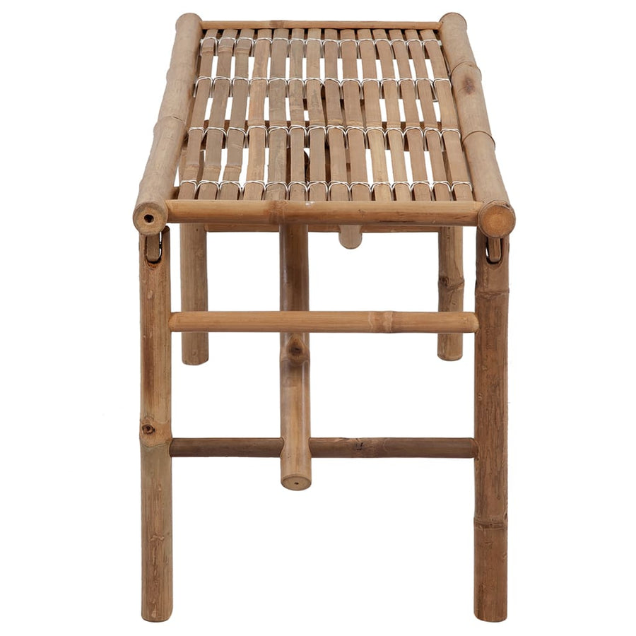 Tuinbank Inklapbaar Met Kussen 8 Cm Bamboe 120 x 50 x 7 cm Grijs