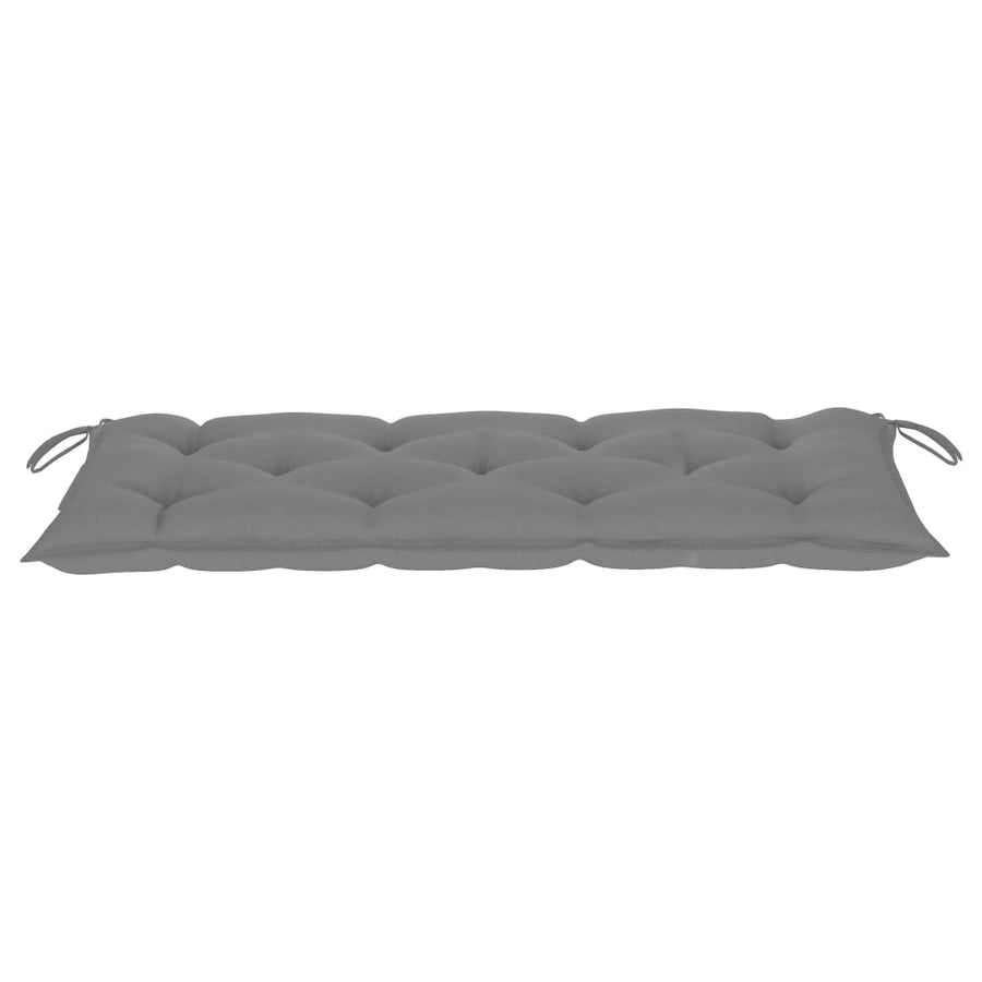 Tuinbank Inklapbaar Met Kussen 8 Cm Bamboe 120 x 50 x 7 cm Grijs