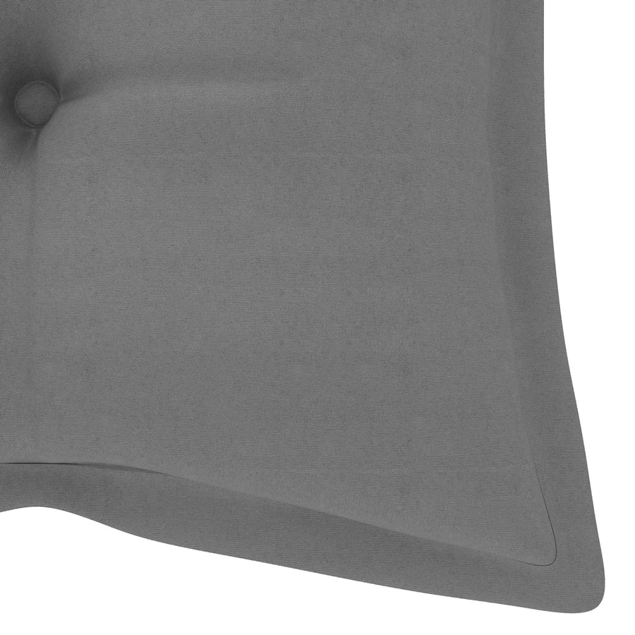 Tuinbank Inklapbaar Met Kussen 8 Cm Bamboe 120 x 50 x 7 cm Grijs