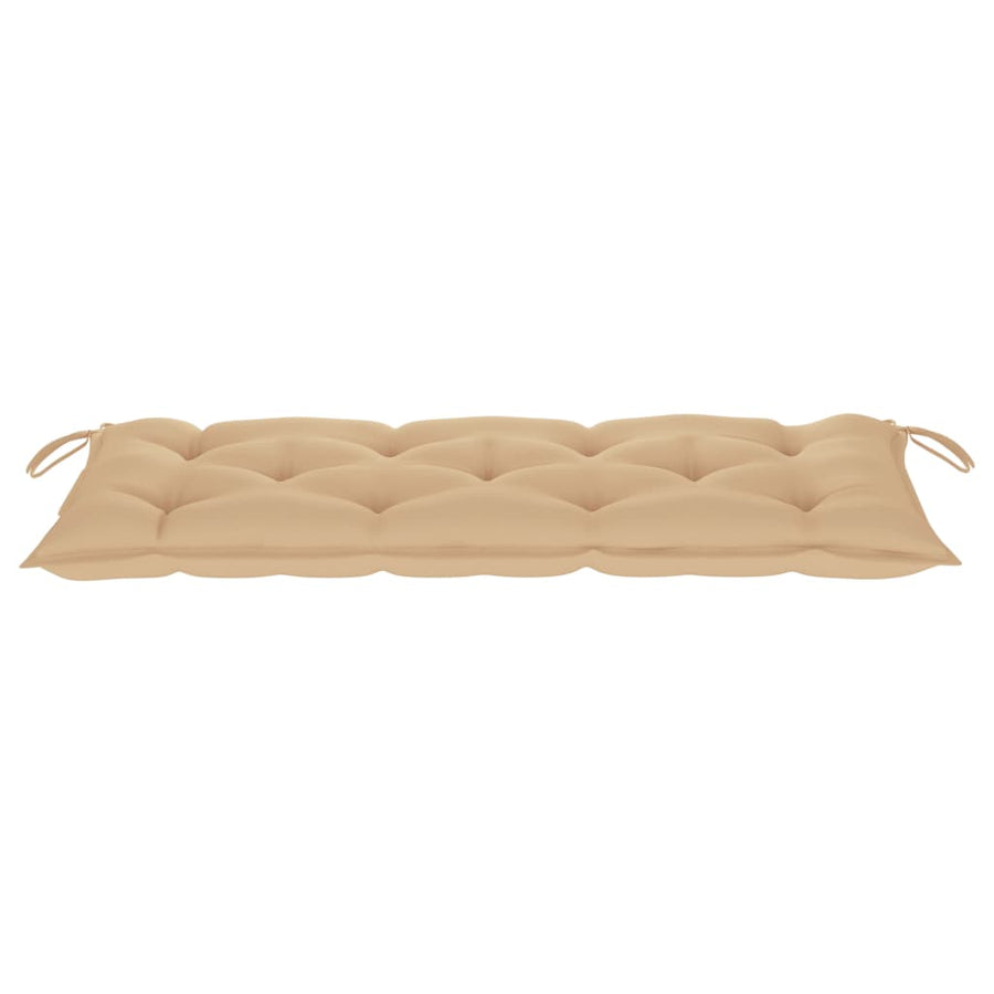 Tuinbank Inklapbaar Met Kussen 8 Cm Bamboe 120 x 50 x 7 cm Beige