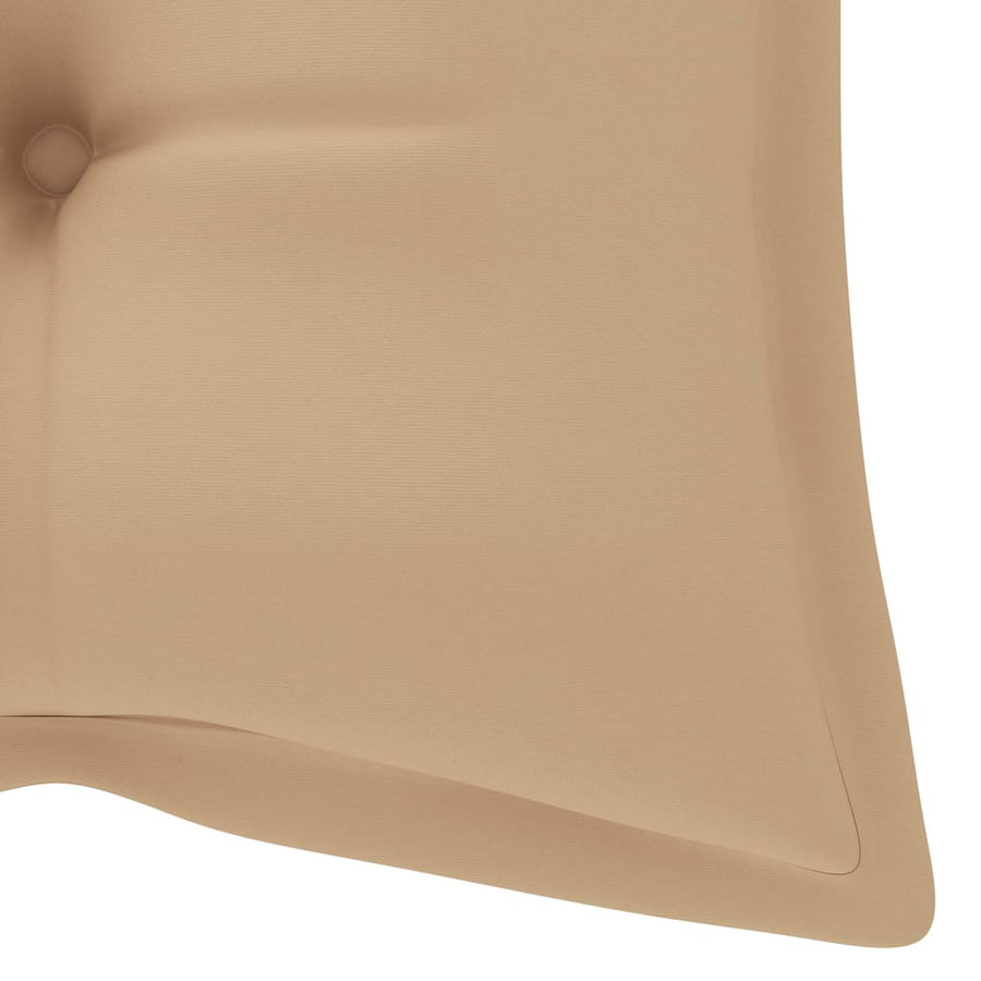 Tuinbank Inklapbaar Met Kussen 8 Cm Bamboe 120 x 50 x 7 cm Beige
