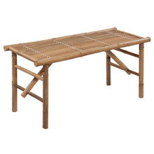 Tuinbank inklapbaar met kussen 118 cm bamboe