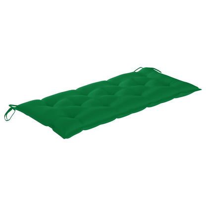 Tuinbank Inklapbaar Met Kussen 8 Cm Bamboe 120 x 50 x 7 cm Groen