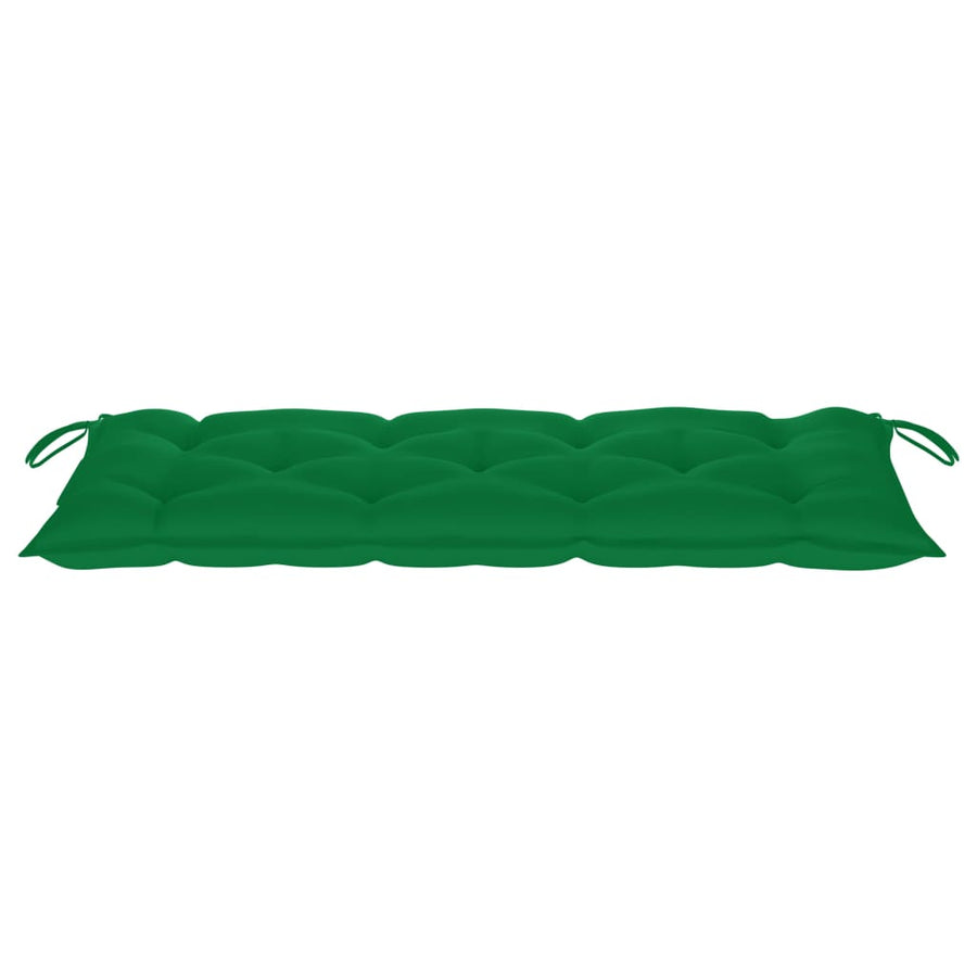 Tuinbank Inklapbaar Met Kussen 8 Cm Bamboe 120 x 50 x 7 cm Groen
