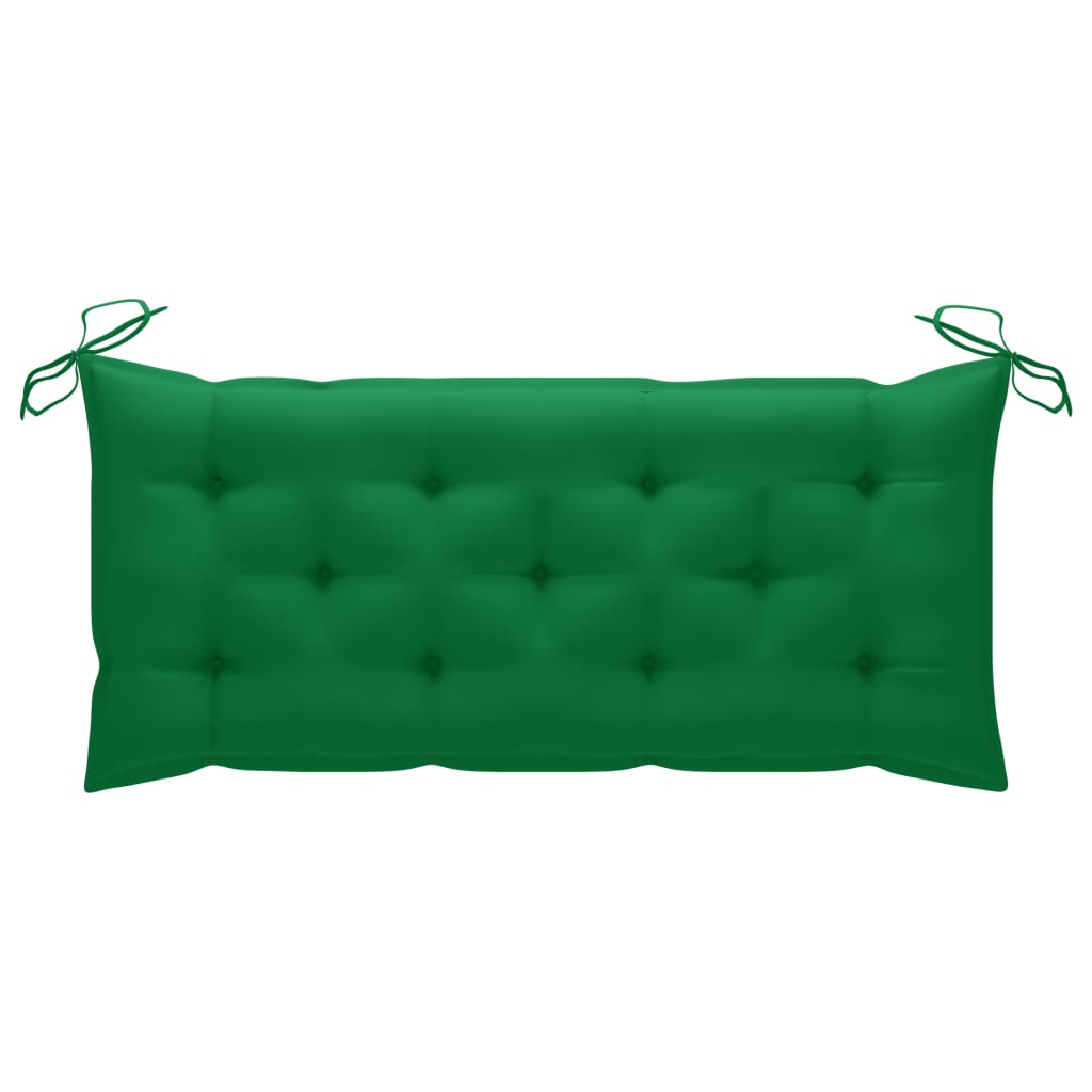 Tuinbank Inklapbaar Met Kussen 8 Cm Bamboe 120 x 50 x 7 cm Groen