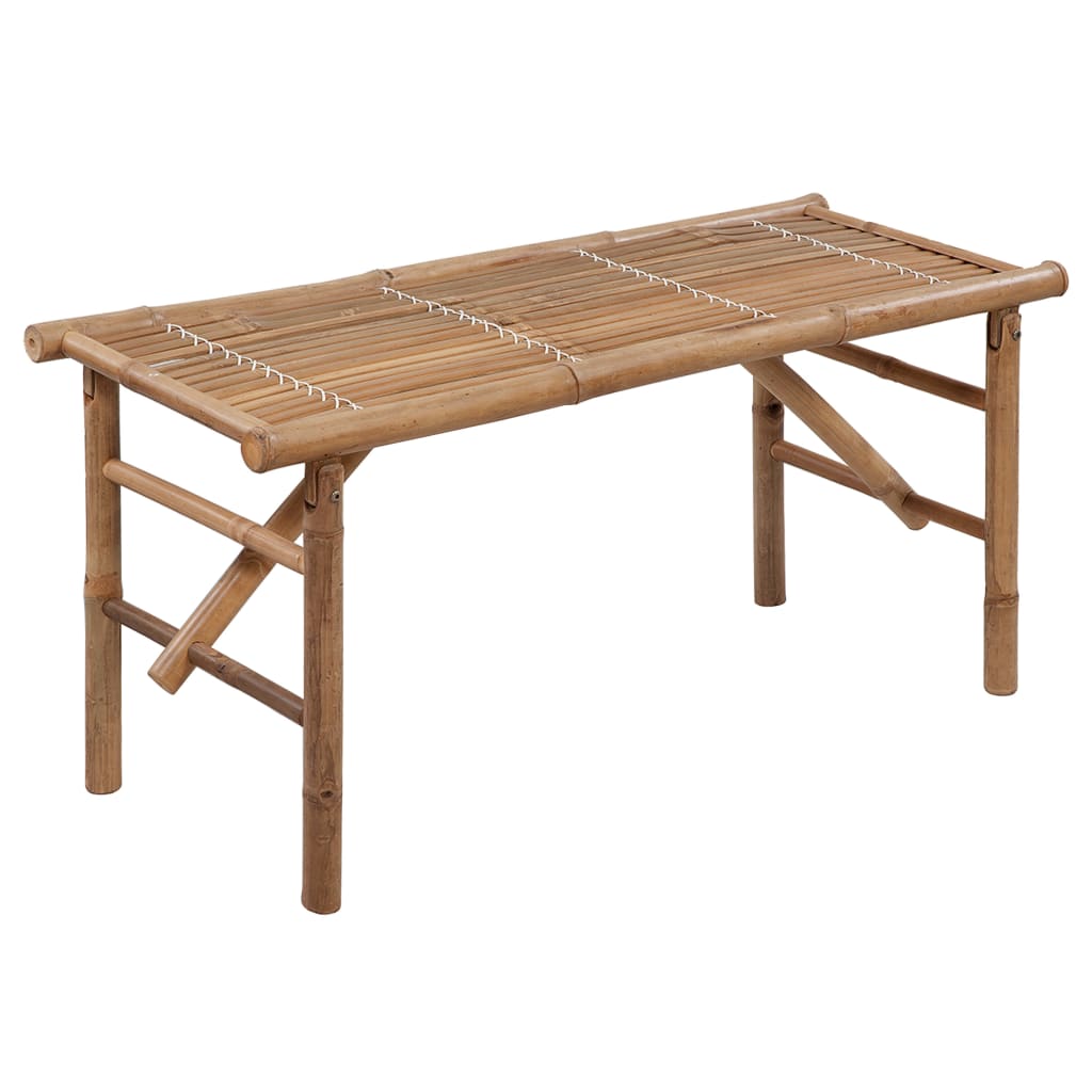 Tuinbank Inklapbaar Met Kussen 8 Cm Bamboe 120 x 50 x 7 cm Heldergroen