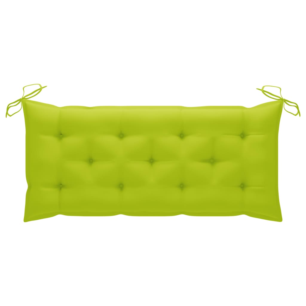 Tuinbank Inklapbaar Met Kussen 8 Cm Bamboe 120 x 50 x 7 cm Heldergroen
