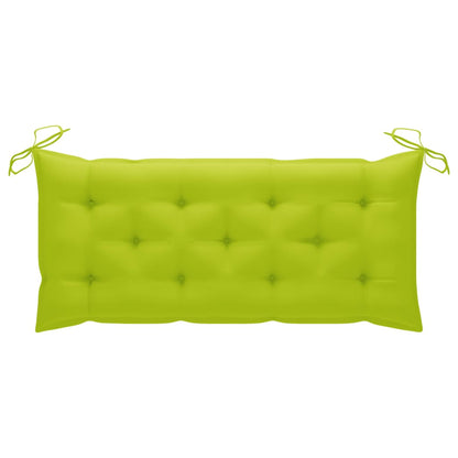Tuinbank Inklapbaar Met Kussen 8 Cm Bamboe 120 x 50 x 7 cm Heldergroen