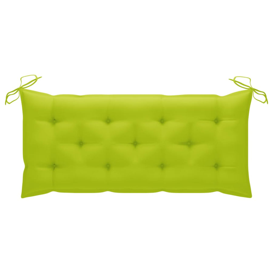 Tuinbank Inklapbaar Met Kussen 8 Cm Bamboe 120 x 50 x 7 cm Heldergroen