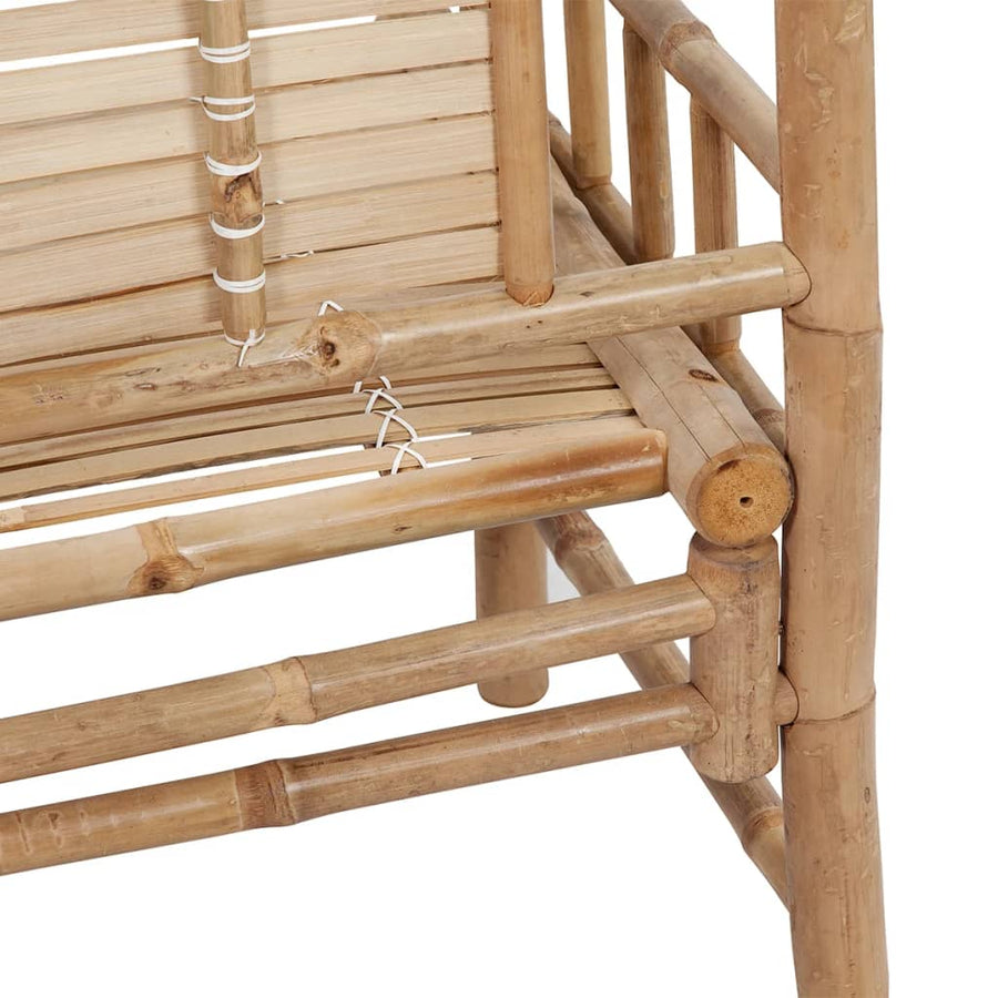 Tuinbank Met Kussen 20 Cm Bamboe 120 x 50 x 4 cm Antraciet