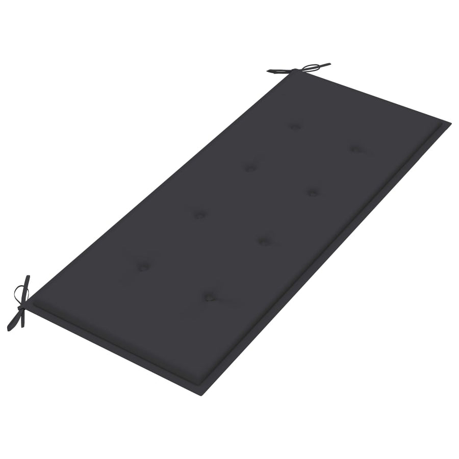 Tuinbank Met Kussen 20 Cm Bamboe 120 x 50 x 4 cm Antraciet