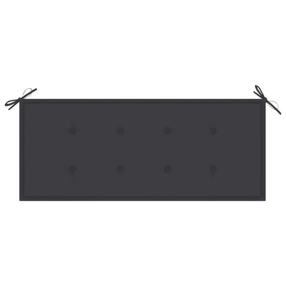 Tuinbank Met Kussen 20 Cm Bamboe 120 x 50 x 4 cm Antraciet