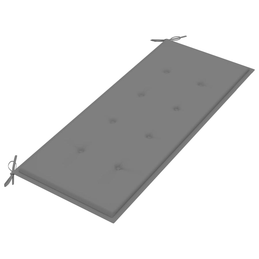 Tuinbank Met Kussen 20 Cm Bamboe 120 x 50 x 4 cm Grijs