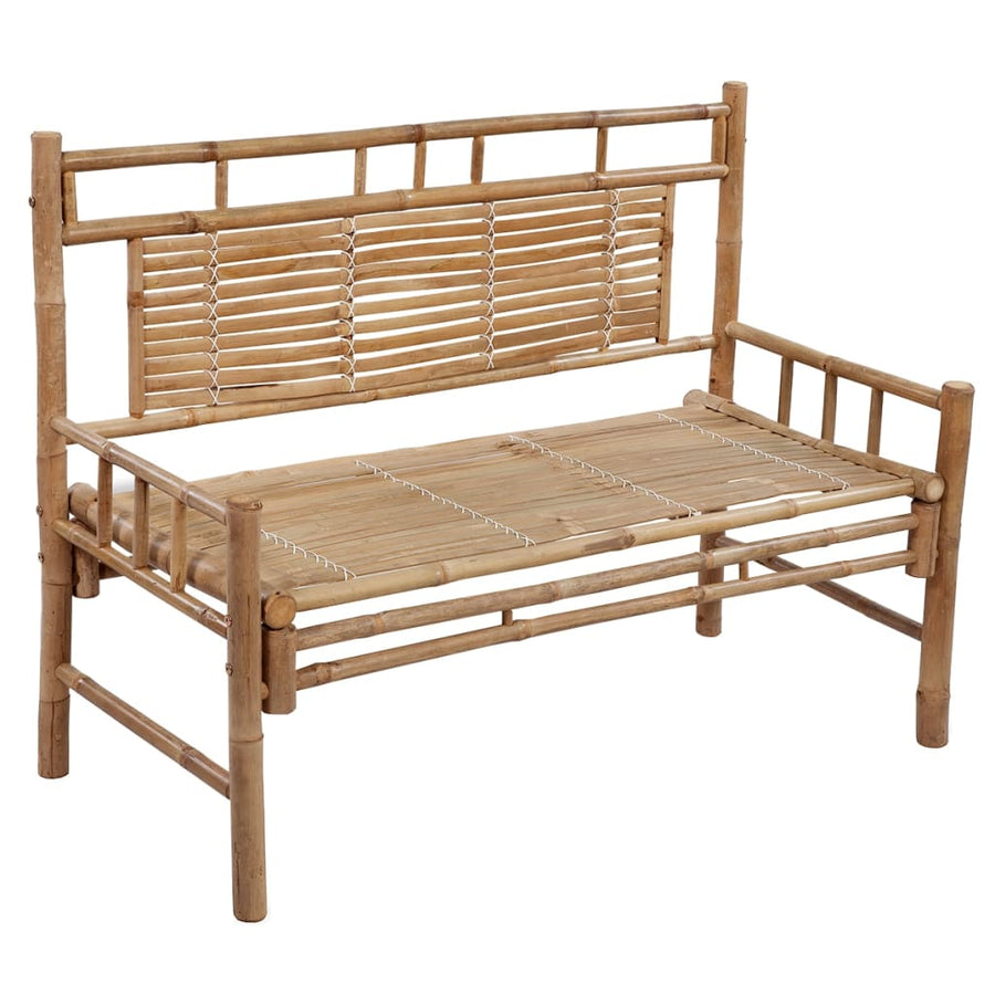 Tuinbank Met Kussen 20 Cm Bamboe 120 x 50 x 4 cm Groen