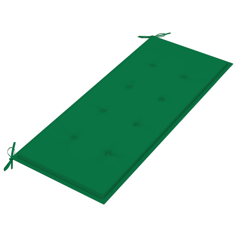 Tuinbank Met Kussen 20 Cm Bamboe 120 x 50 x 4 cm Groen