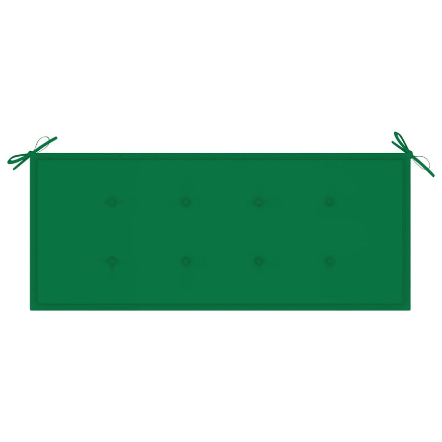 Tuinbank Met Kussen 20 Cm Bamboe 120 x 50 x 4 cm Groen