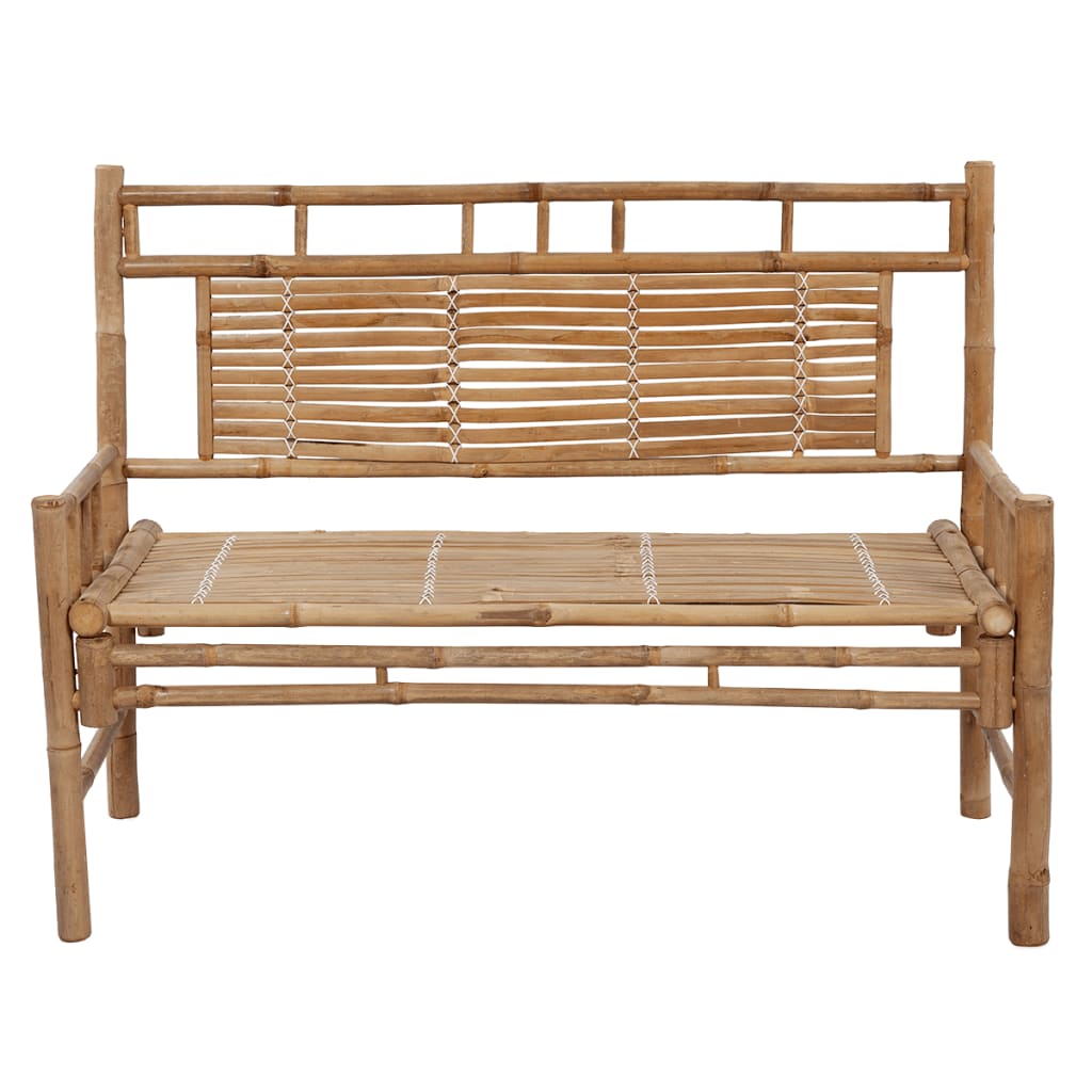 Tuinbank Met Kussen 20 Cm Bamboe 120 x 50 x 3 cm Rood
