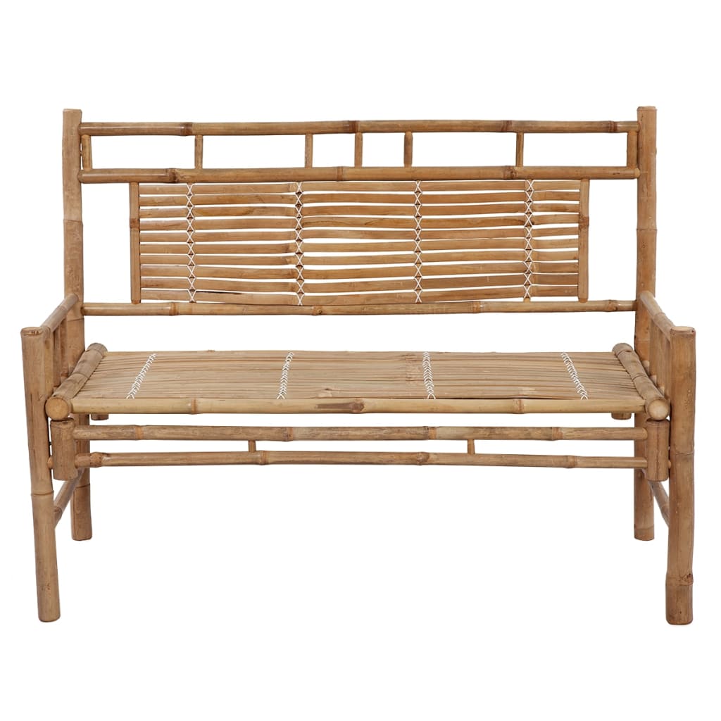 Tuinbank Met Kussen 20 Cm Bamboe 120 x 50 x 4 cm Zwart