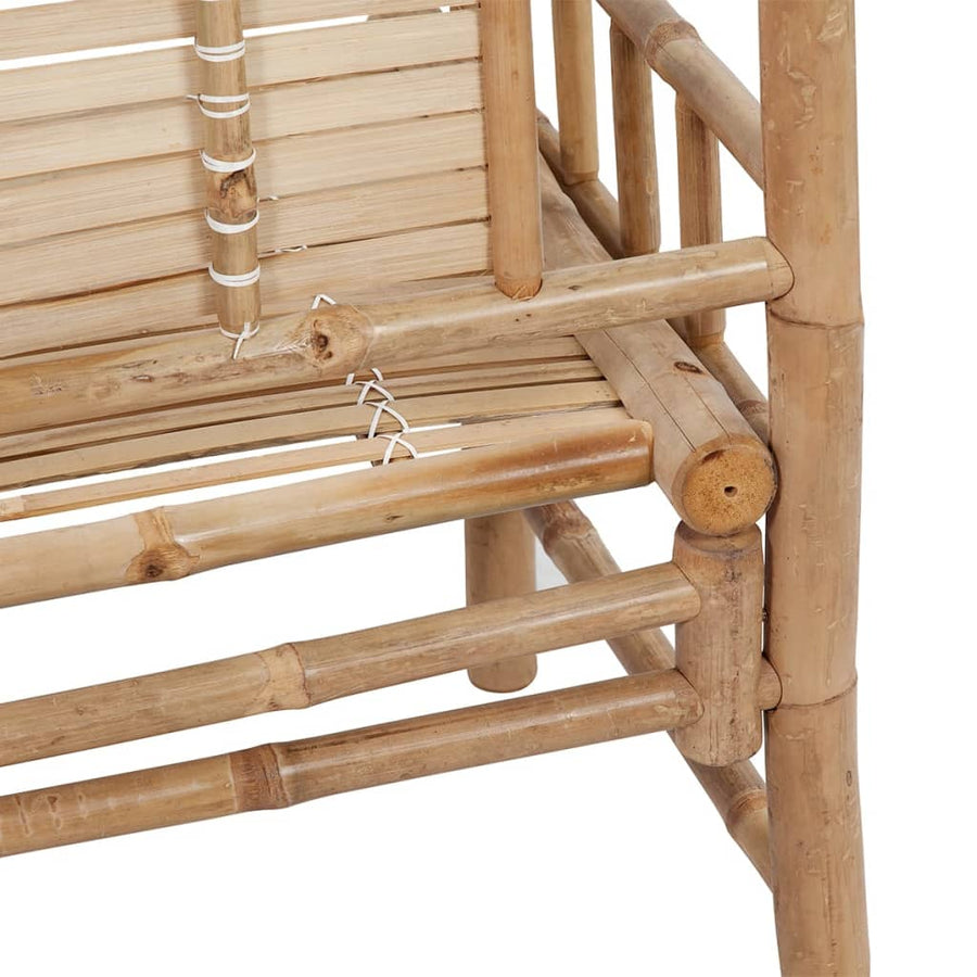 Tuinbank Met Kussen 20 Cm Bamboe 120 x 50 x 4 cm Zwart